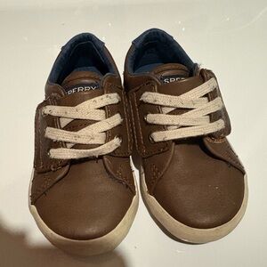 Sperry Kids Brown and White Sneakers